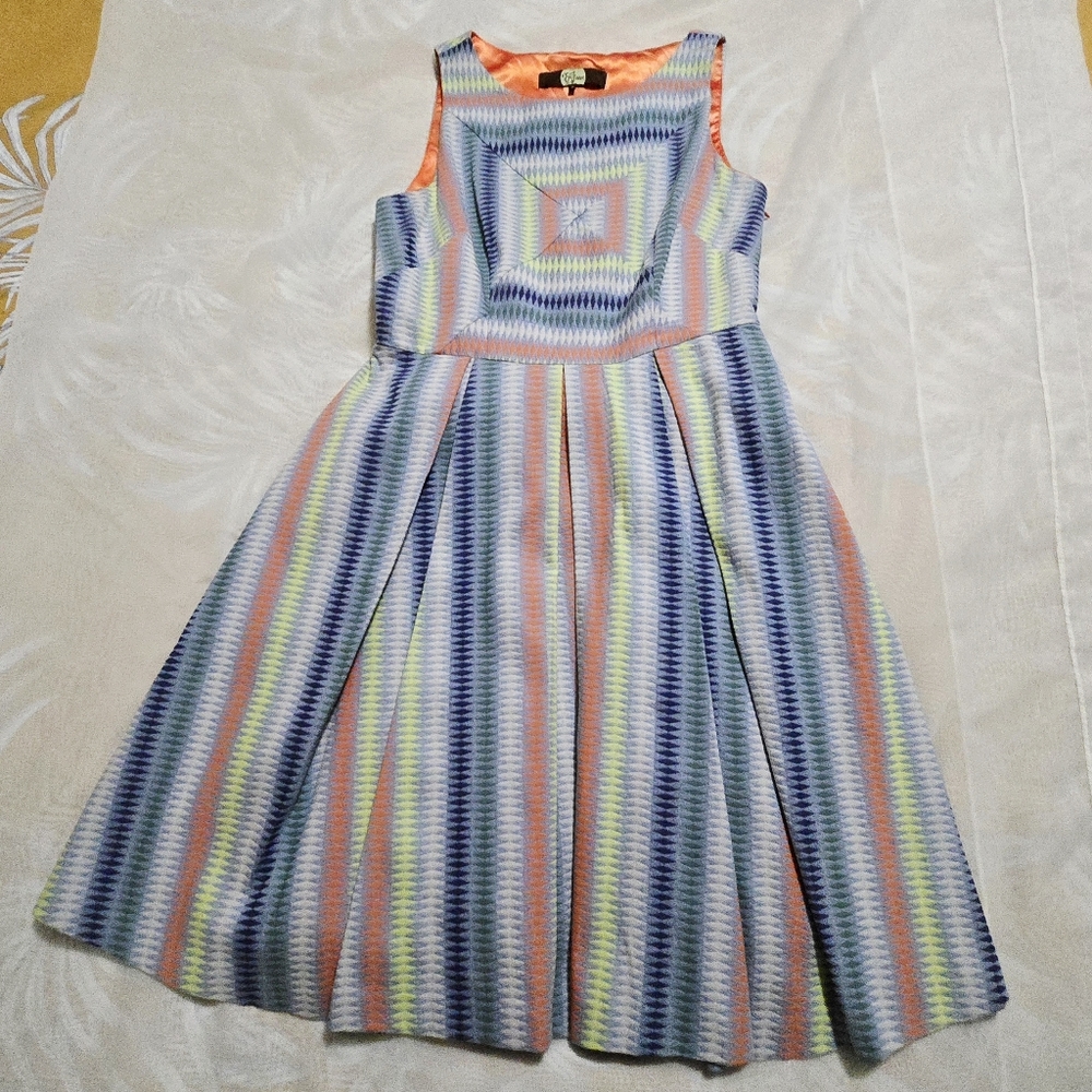 Anthropologie Eva Franco Sleeveless Mini Dress Striped Multicolor